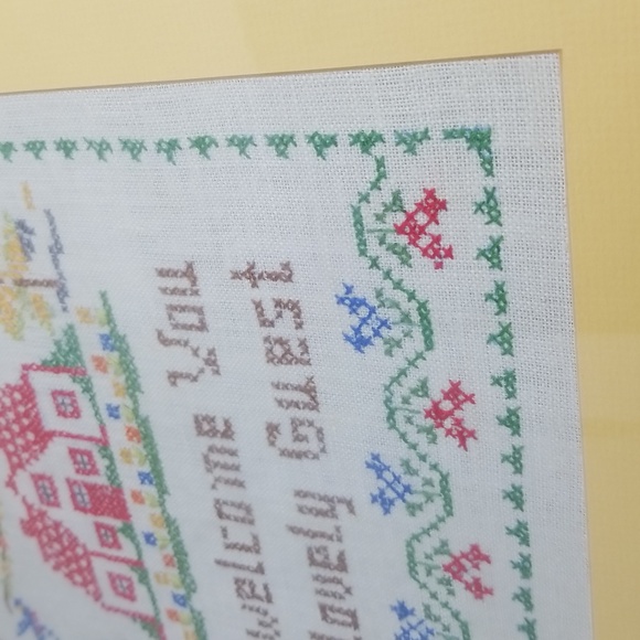 Vintage Cross-Stitch Framed & Matted - Picture 9 of 16